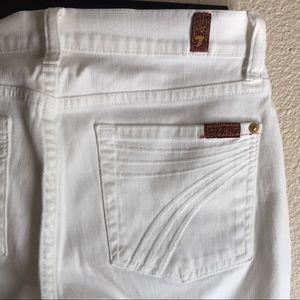 7 for all mankind cropped dojo’s white